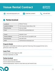 Venue Rental Contract Template - Page 1