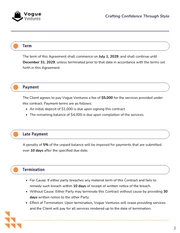 Personal Stylist Contract Template - page 2