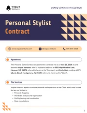 Personal Stylist Contract Template - Pagina 1