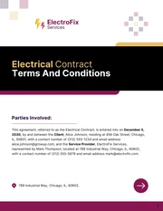 Electrical Contract Terms And Conditions Template - Page 1