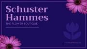 Navy And Purple Modern Flower Boutique Loyalty Card - Page 2