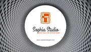 Black And Orange Modern Texture Painting Business Card - Page 1