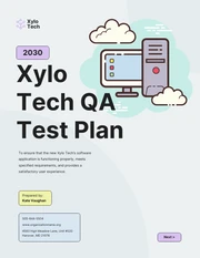 Clean Colorful Test Plan - Page 1
