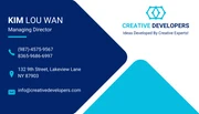 Blue Triangle Business Card - Page 1