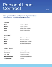 Modern Gradient Blue Loan Contracts - Page 1