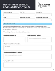 Recruitment Service Level Agreement HR Template - Seite 1