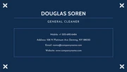 Navy Professional Cleaning Services Business Card - Page 2