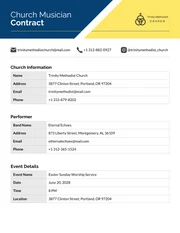 Church Musician Contract Template Free - Seite 1