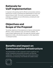 Charcoal and White Modern Minimalist VoIP Implementation Telecommunications  Proposal - Page 2