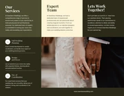 Dark Brown Wedding Tri Fold Brochure - Seite 2