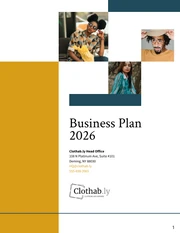 Clothing Business Plan Template - Page 1