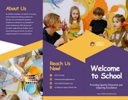 Orange And Purple School Tri-fold Brochure - page 1
