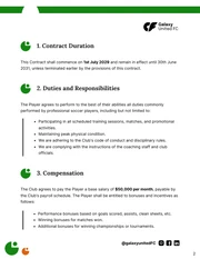 Soccer Player Contract Template - Seite 2