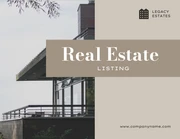 Beige Simple Real Estate Listing Presentation - page 1