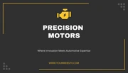 Flat Yellow And Black Motor Automotive Business Card - Page 2