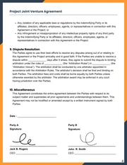 Navy and Orange Modern Project Joint Venture Agreement - Page 4