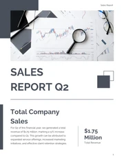 Modern Gray And White Sales Report - Page 1