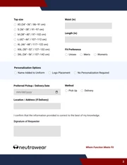 Uniform Order Form Template - Seite 2