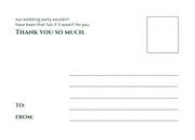 Dark Green Simple Wedding Thank You Postcard - Page 2