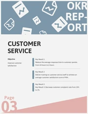 Soft Blue And Soft Red Simple Abstrak OKR Report - Page 3