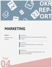 Soft Blue And Soft Red Simple Abstrak OKR Report - Page 4