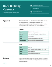 Deck Building Contract Template - Seite 1