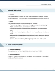 Travel Agent Contract Template - Seite 2