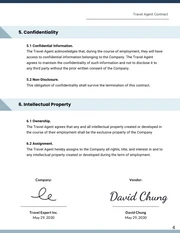 Travel Agent Contract Template - Page 4