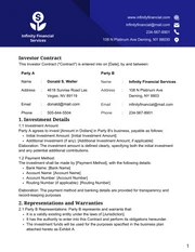Navy Blue Minimalist Modern Simple Investor Contracts - Page 1