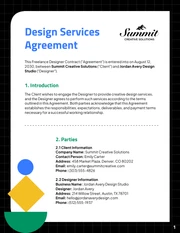 Freelance Designer Contract Template - صفحة 1