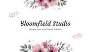 White Red Floral Business Card - Seite 1