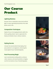 Green Modern Simple Food Photography Course Catalog - Page 2