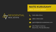 Dark Real Estate Business Card - Page 1