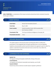 Event Speaker Contract Template - Page 2