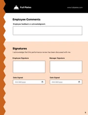 Employee Review Form Template - Pagina 5