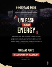 Black and Red Rock Music Event Plan - Page 4