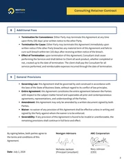 Consulting Retainer Contract Template - Página 3