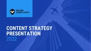 Blue Content Strategy Presentation - Página 1