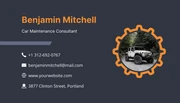 Dark Charcoal Gray Modern Automotive Business Card - Page 2