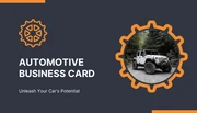 Dark Charcoal Gray Modern Automotive Business Card - page 1