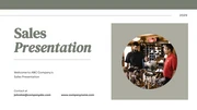 Simple White And Green Sales Presentation - Page 1