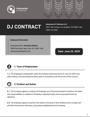 DJ Contract Template - Página 1