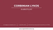 White & Red Hair Salon Business Card - Page 2