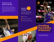 Purple Orange  Baskets Sport Tri-fold Brochure - Page 1