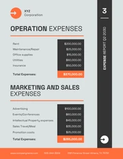Blue And Orange Expense Report - Page 3