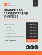 Blue And Orange Expense Report - Page 4