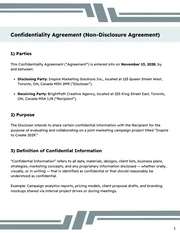 Confidentiality Contract Template - Seite 1