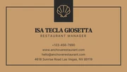 Dark Grey And Brown Modern Luxury Restaurant Business Card - Page 2