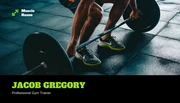 Black and Neon Gym Business Card - Page 1