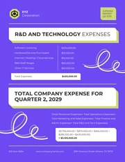 Purple And White Expense Report - Page 5